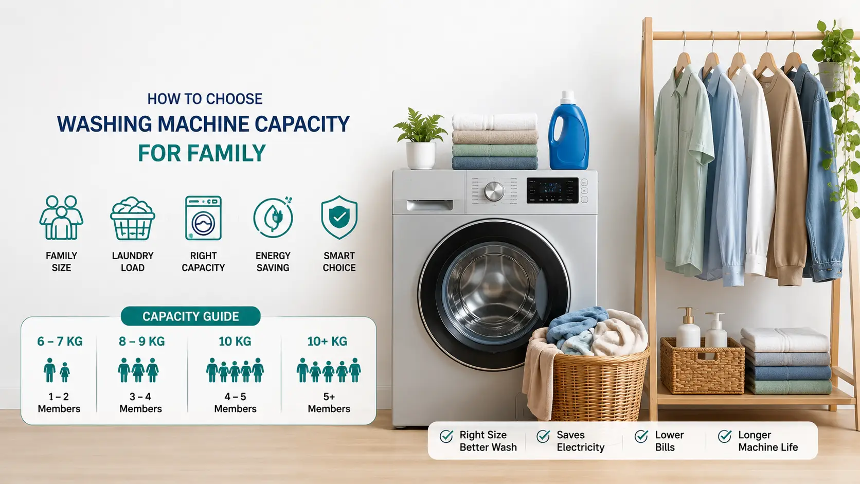How to Choose Washing Machine Capacity for Family: Complete Buying Guide