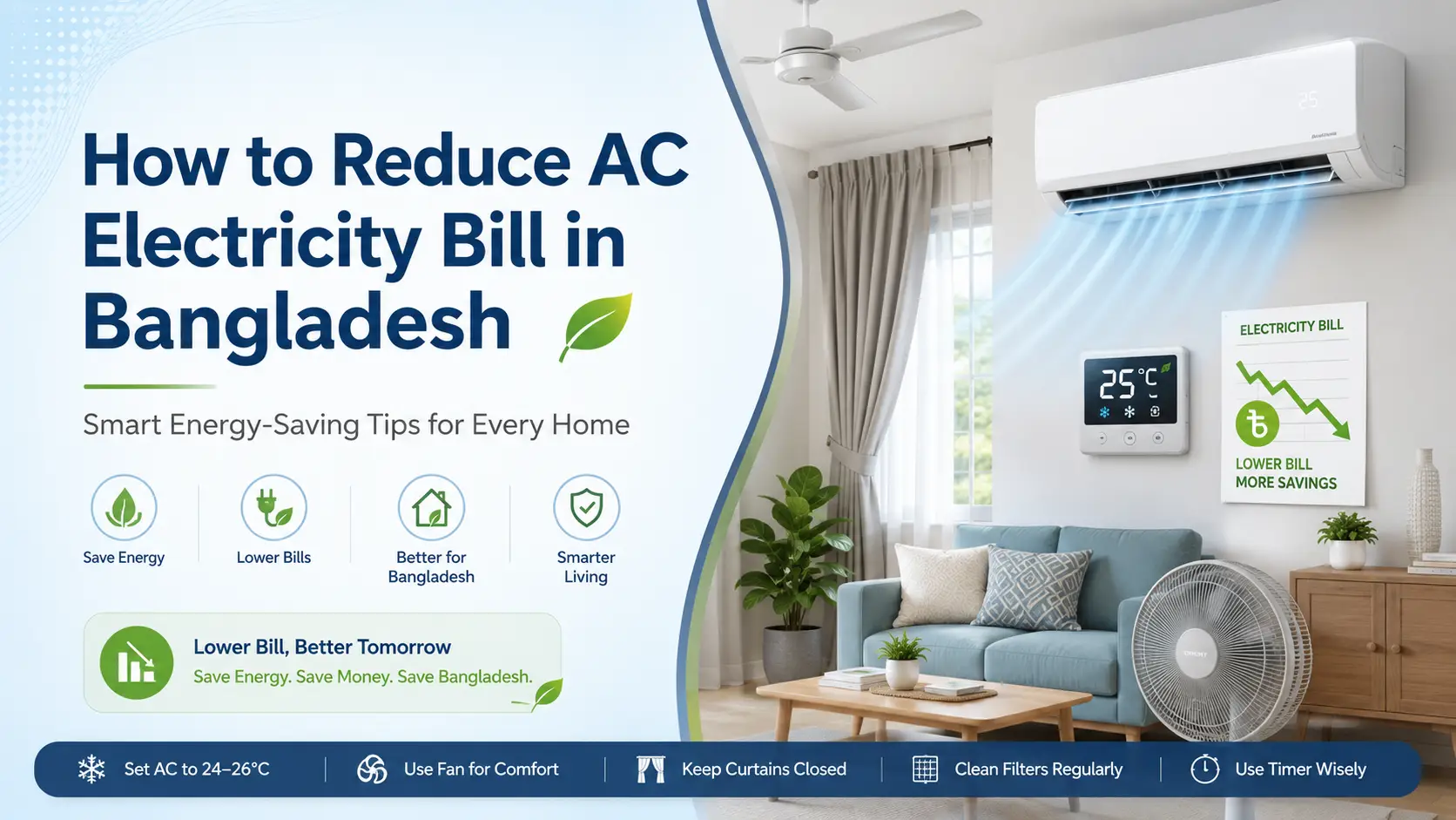 How to Reduce AC Electricity Bill in Bangladesh: Practical Energy Saving Tips